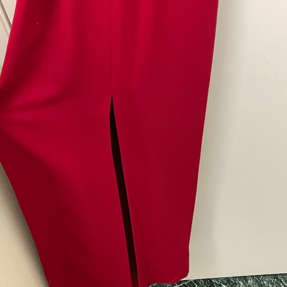 Andrea Polizzi for Rex Lester Red Spaghetti Strap Dress w/ Back Slit (Size 4) - Picture 7 of 9